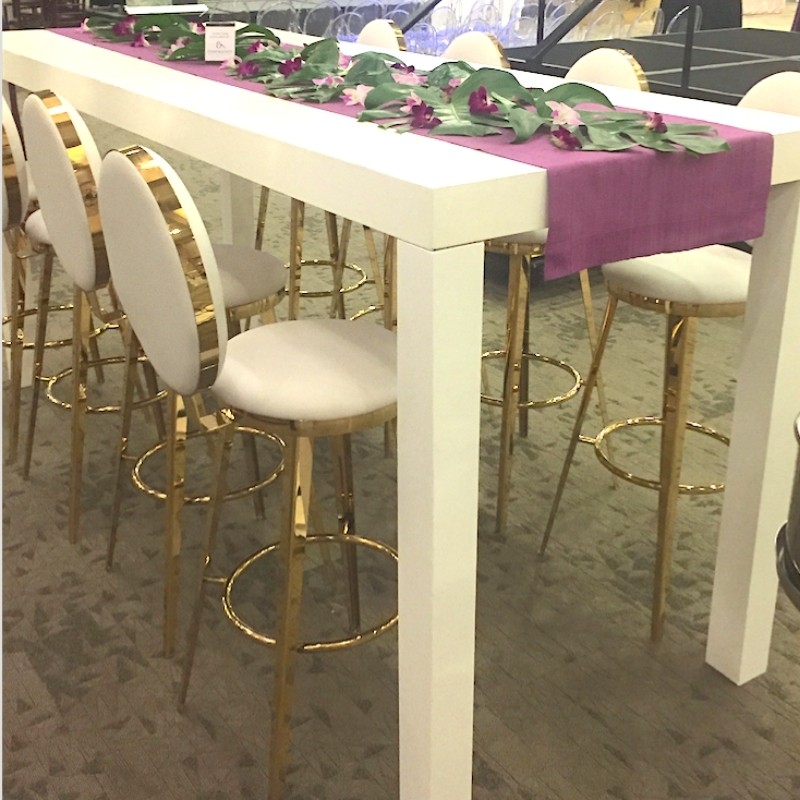 Bar Stool White and Gold Luxe2