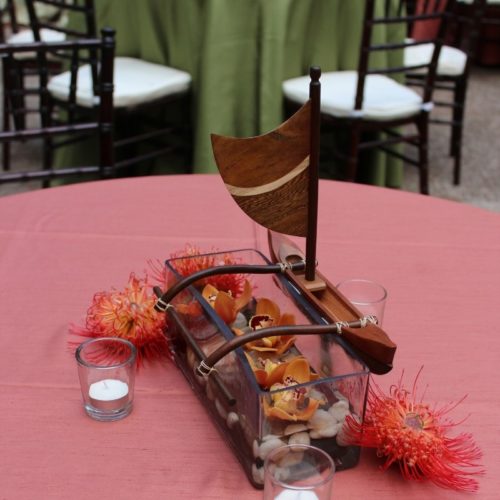 Tabletop Hawaiian Canoe Decoration