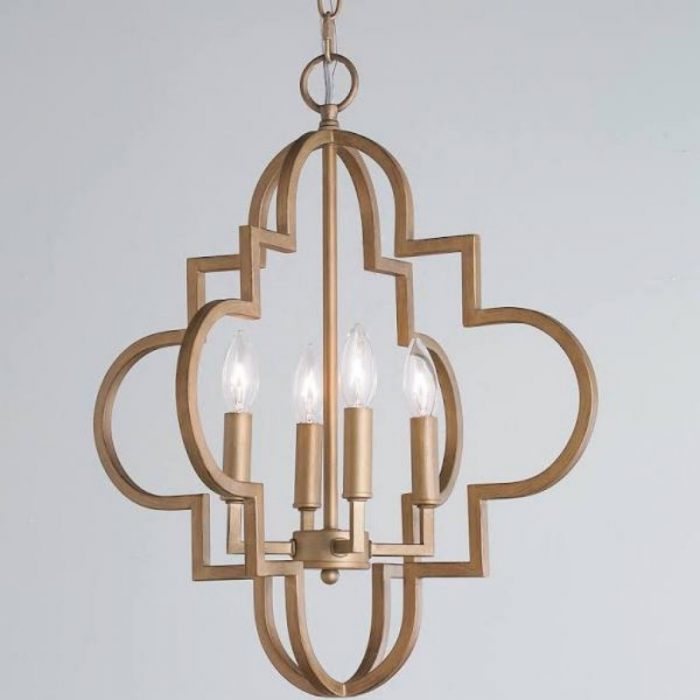 Gold Metal Chandelier