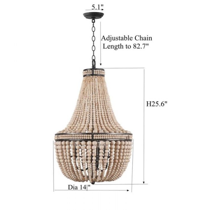 Wooden Beads Chandelier