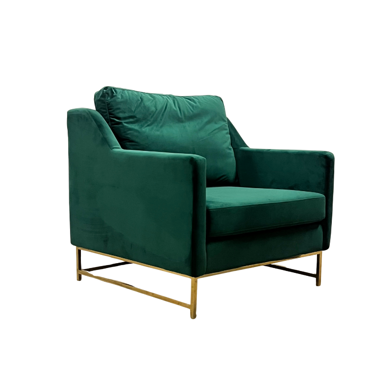 Emerald Green Velvet Arm Chair