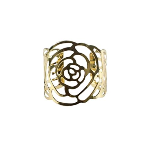 Gold Rose Napkin Ring