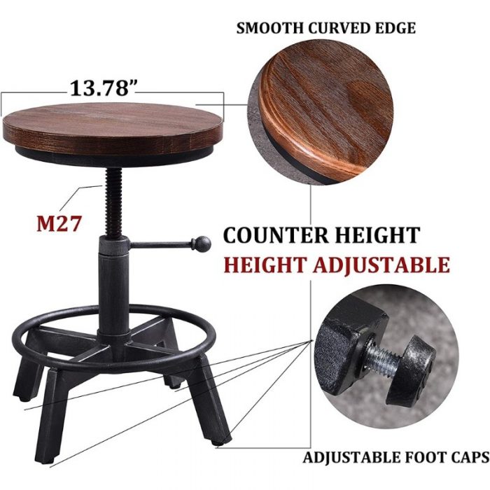 Stool Black Industrial