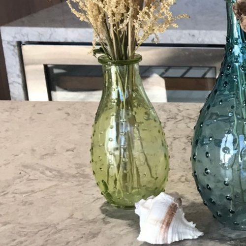 Green Glass Bud Vase