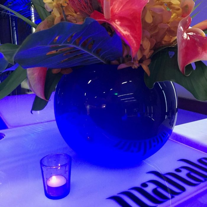 Vase Fish Bowl Blue Glass
