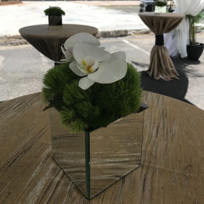 Vase Square Mirror Glass