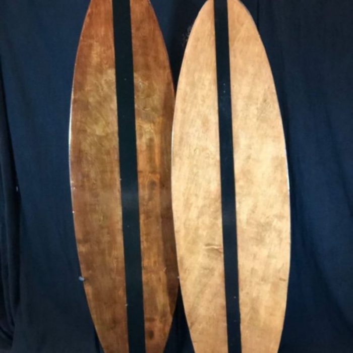 Brown Wood Surfboard decorative