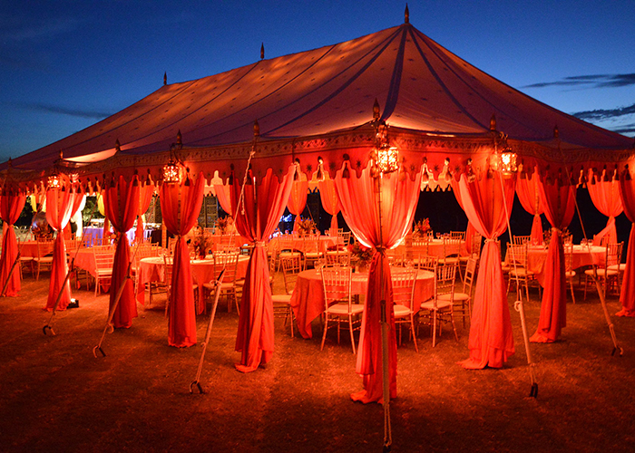 Maharaja Tent with red lighting