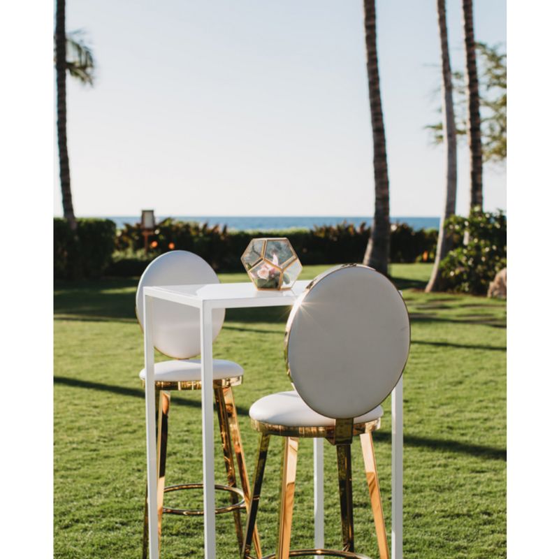 White and gold Luxe barstool