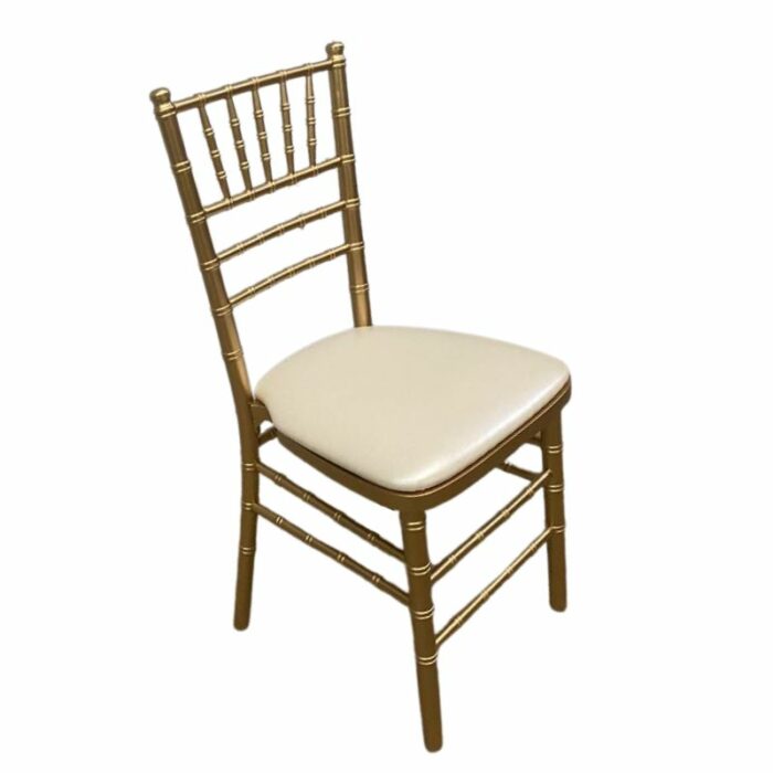 Chiavari Chair in gold on white background