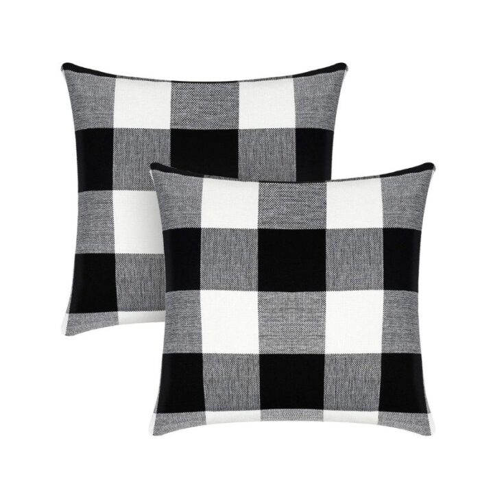 Black and White checker throw pillows