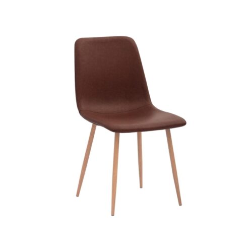 Chestnut brown leather chair